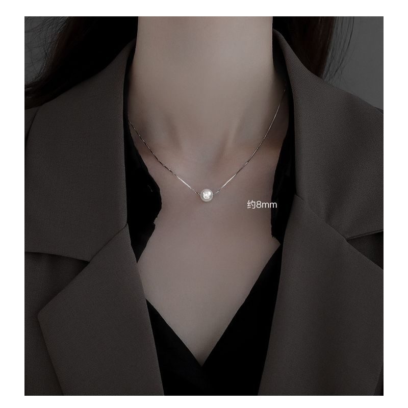 GENERICO - Collar plata 925 con perla 8 mm (incluye regalo)…