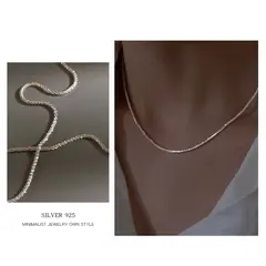 GENERICO - Collar brillante plata 925 largo 40 cm (incluye regalo)…