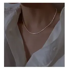 GENERICO - Collar brillante plata 925 largo 45 cm (incluye regalo)…