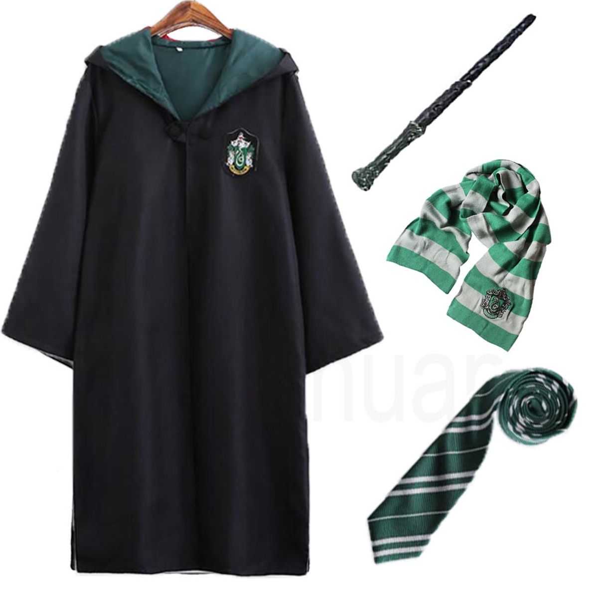 TIOZONEY - 4pcs harry potter slytherin cloak corbata bufanda traje.