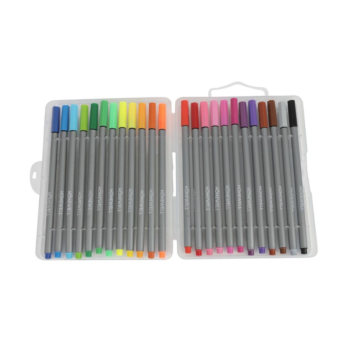 HOMEWELL - Set Lápices Punta Fina 24 Colores Lapiz HOMEWELL