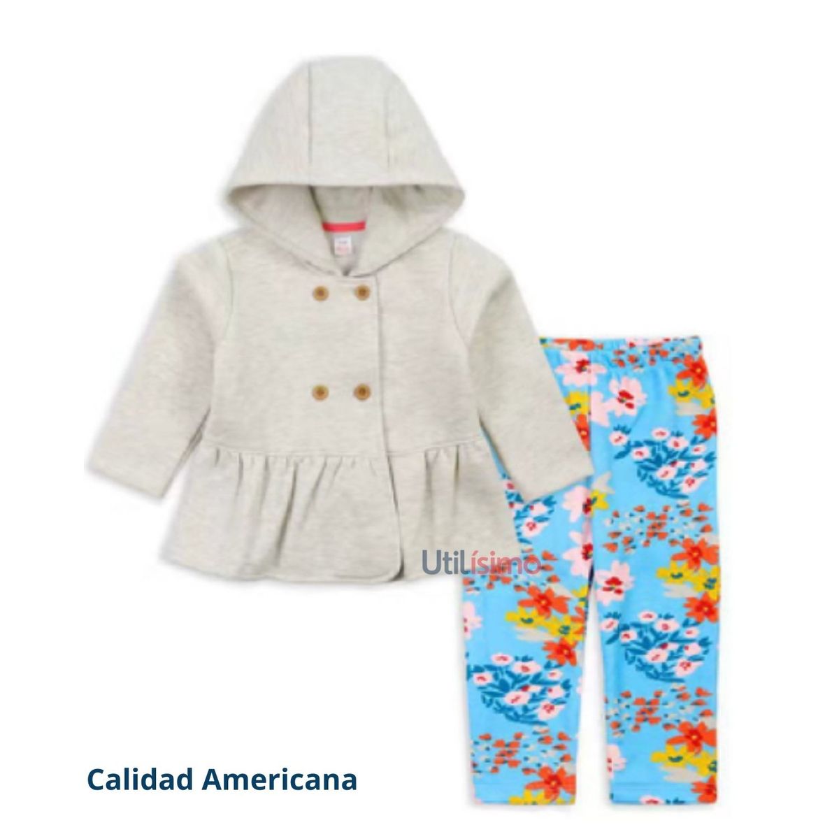 TEDMIMAK - Conjunto Bebe Niña 2 Piezas Poleron Pantalon Tedmimak