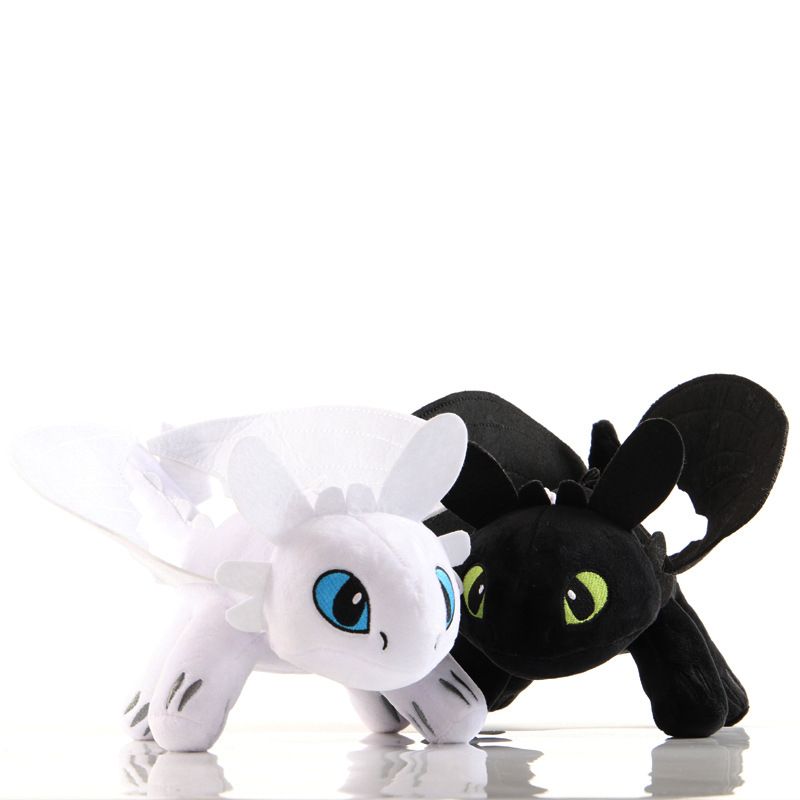 TIOZONEY - 2pcs Dragon Chimuelo - Furia Ligera Peluche 35cm..