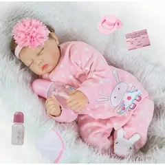 TIOZONEY - Muñeca bebe reborn vinilo de silicona juguetes para 55cm.