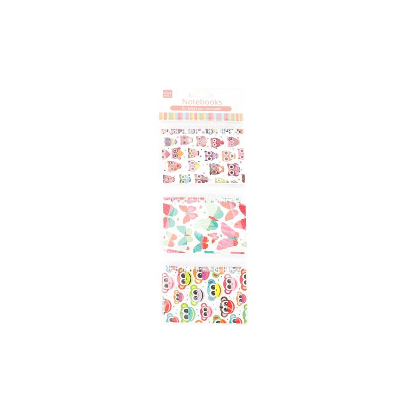HOMEWELL - Set Libreta 60 Hojas Diseño (3u) HOMEWELL