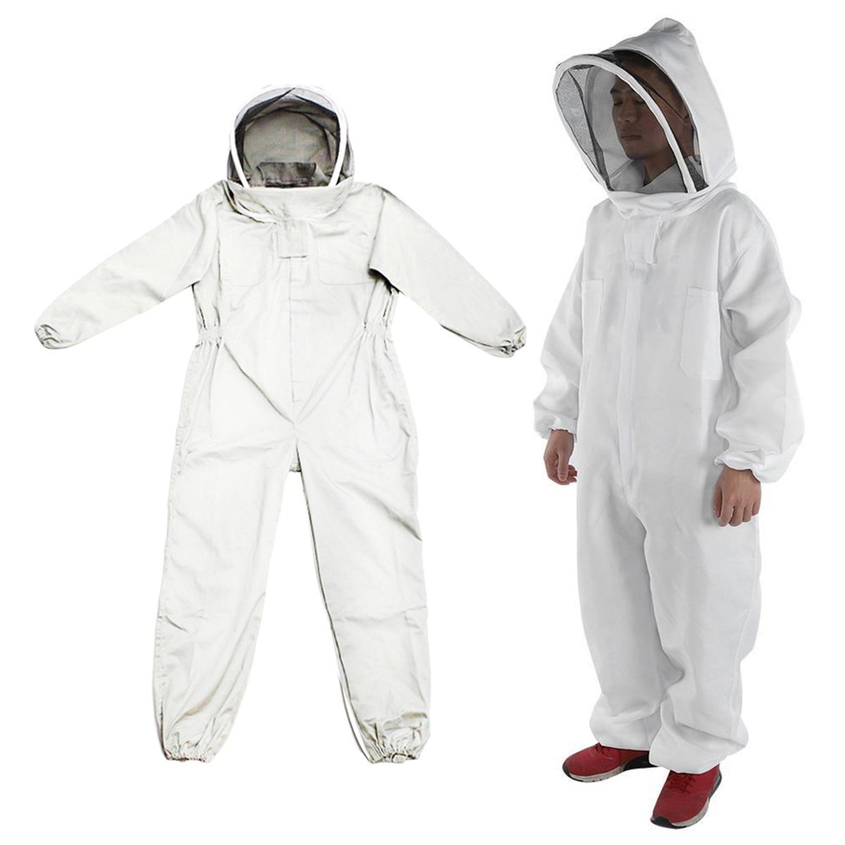 TIOZONEY - Apicultor Traje De Apicultura Chaqueta Velo De Seguridad Sombrero.