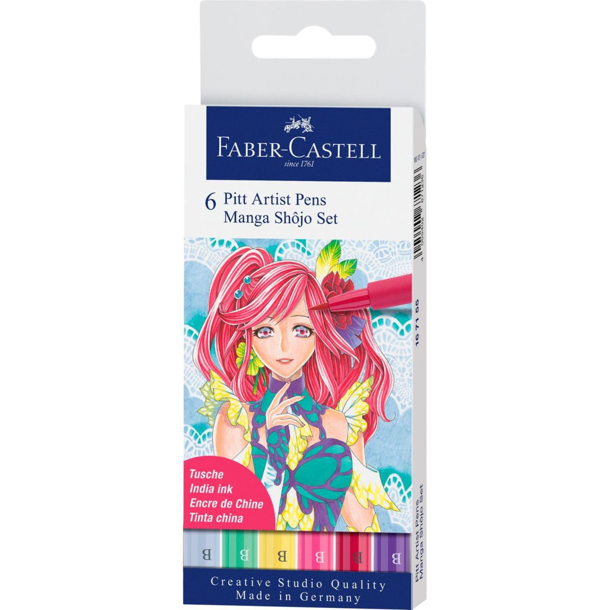 FABER-CASTELL - Marcador Pitt ArtistPen Manga Shojo Faber-Castell x6 Colores