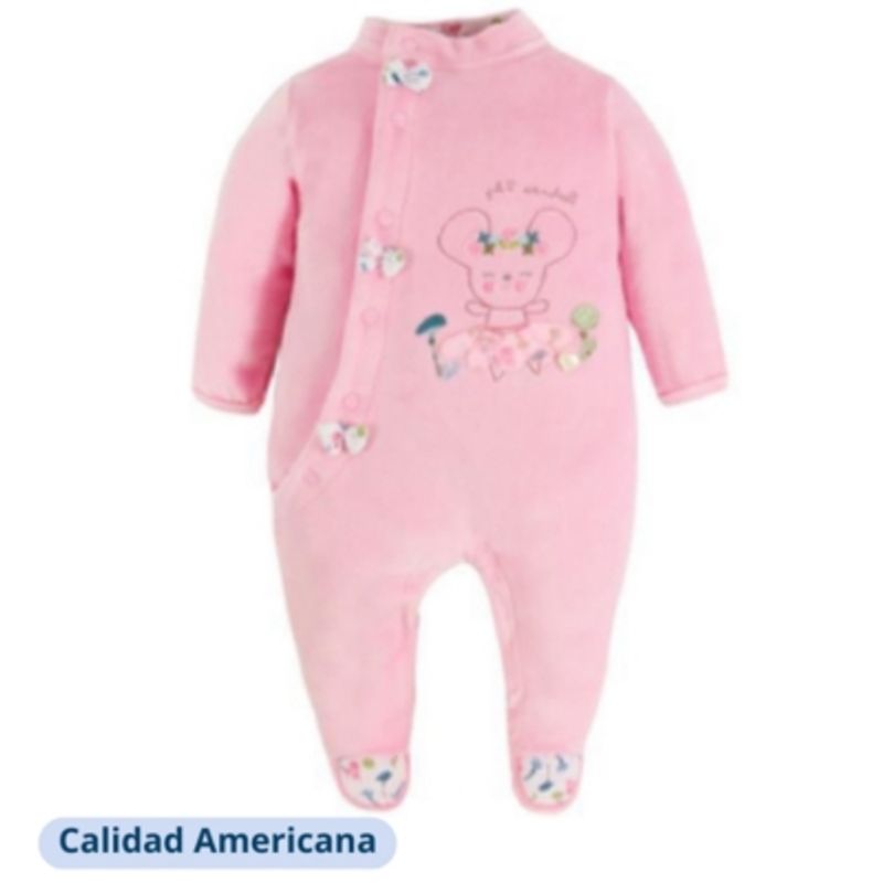 TEDMIMAK - Enterito Bebe Niña Pijama Tedmimak Plush Rosado