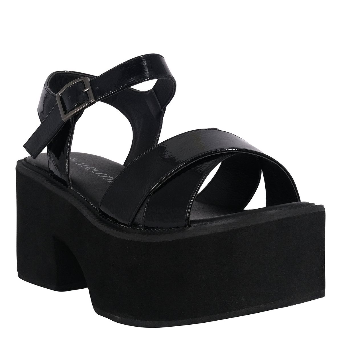 ALQUIMIA - Sandalia Plataforma Mujer Full Negro Weex Alquimia