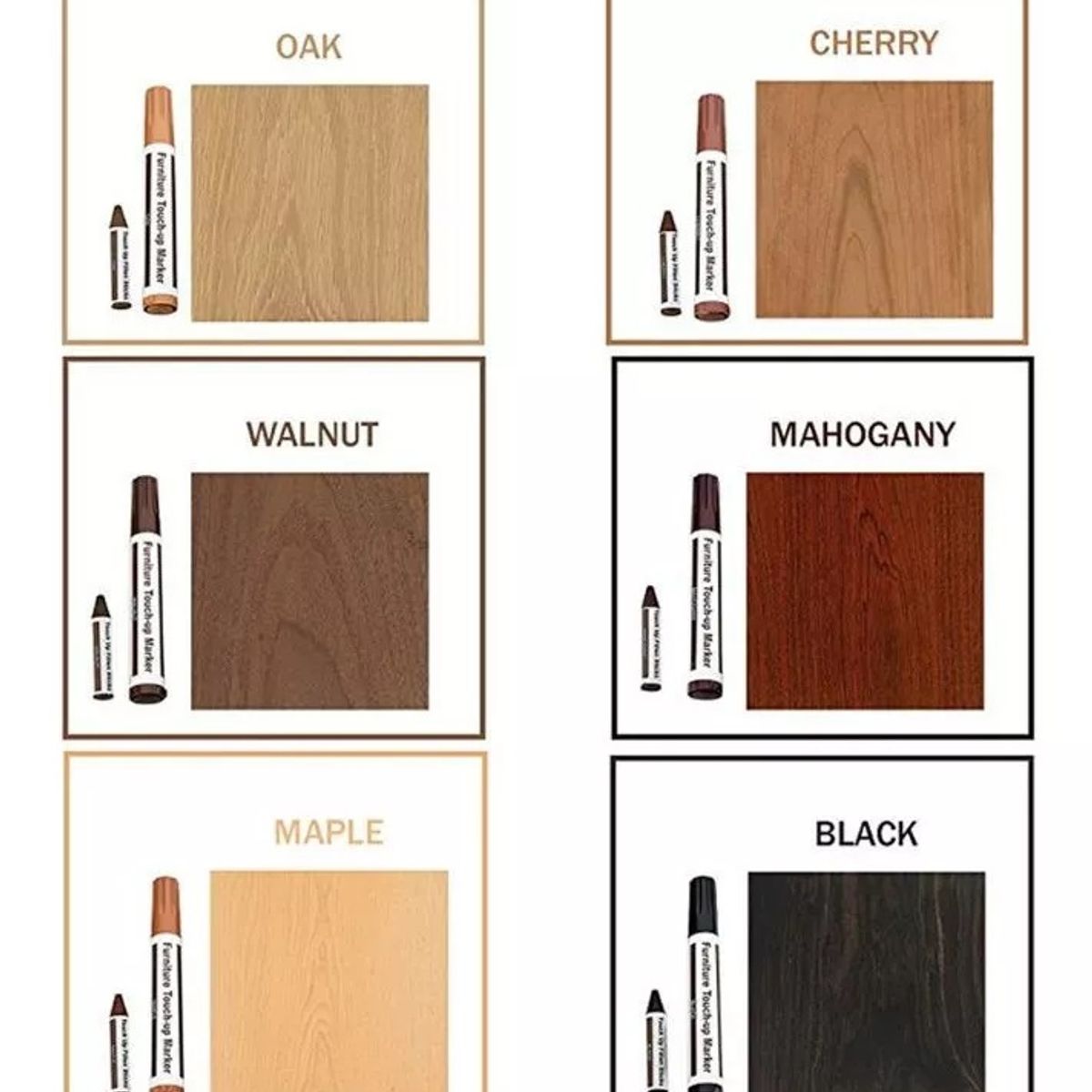 GENERICO - Lápiz Carpintero Retape Muebles Arañazos Profundos Kit 17pcs…