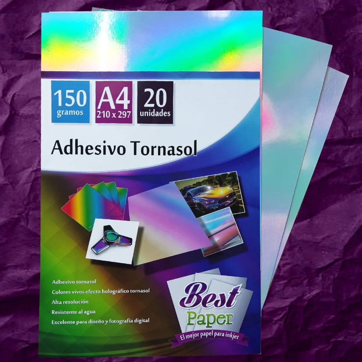 GENERICO - Papel fotográfico adhesivo tornasol…