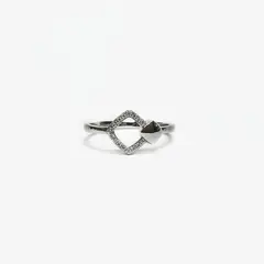 ROSETT - Anillo rombo en circones y rombo liso Plata 925