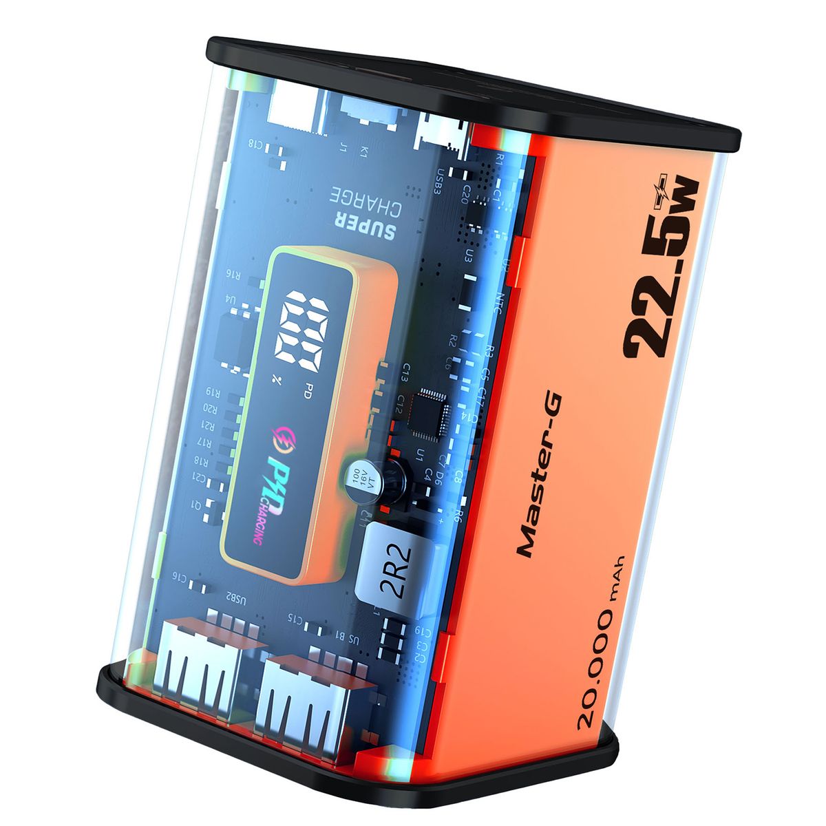 MASTER G - Batería Externa Power Bank 20000 Mah Carga Rápida Master-G