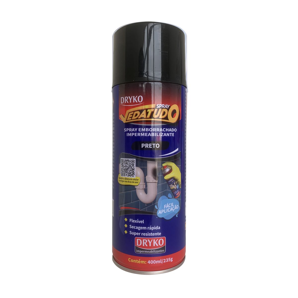 GENERICO - Spray Sellador Dryko Vedatudo Negro 400 ml