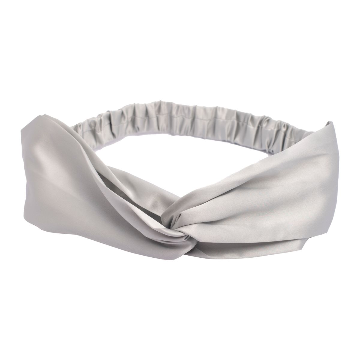 MARINA COLORINA - Cintillo de seda 22 momme color gris plata