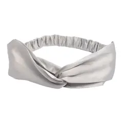 MARINA COLORINA - Cintillo de seda 22 momme color gris plata