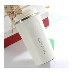 GENERICO - Termo Para Cafe Mug Vaso Termico 510ml Acero Inoxidable Blanco