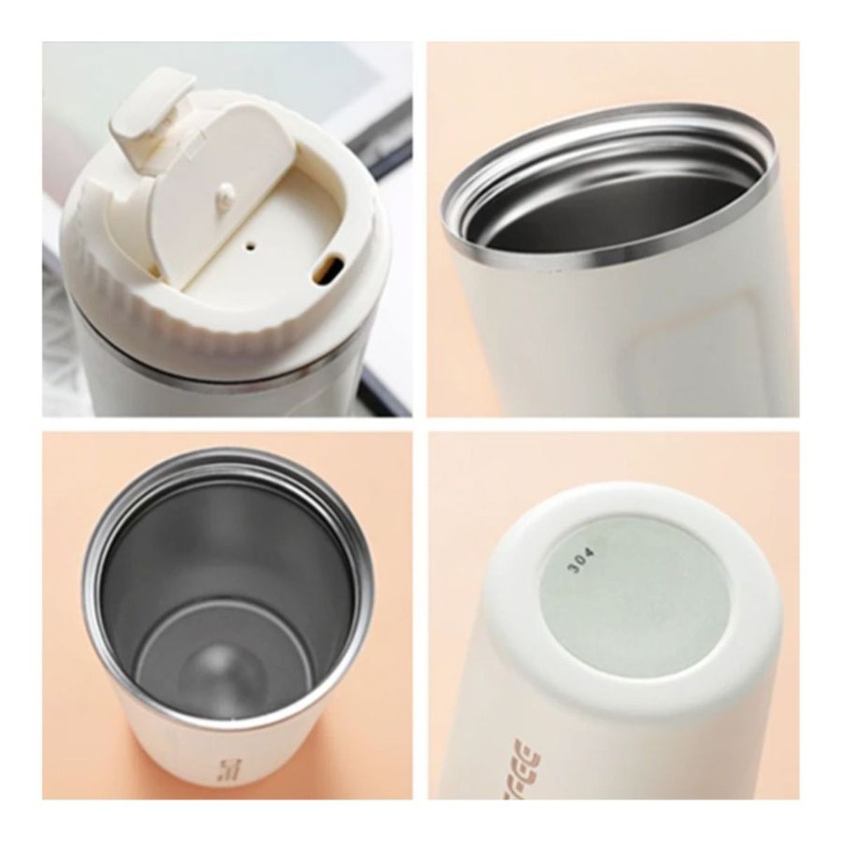 GENERICO - Termo Para Cafe Mug Vaso Termico 510ml Acero Inoxidable Rosado