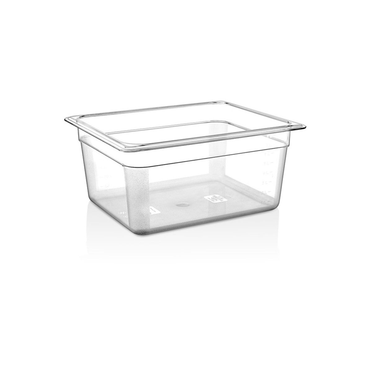 GASTROPLAST - CONTENEDOR POLICARBONATO TRANSPARENTE 1/2x15 cms. GASTROPLAST