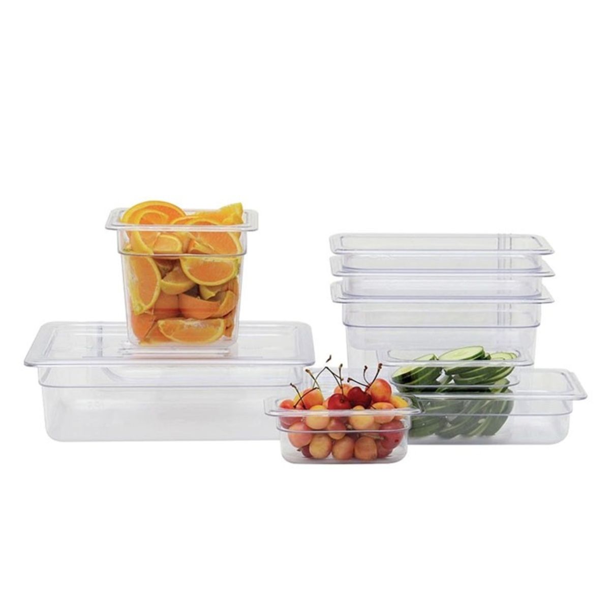 GASTROPLAST - CONTENEDOR POLICARBONATO TRANSPARENTE 1/2x15 cms. GASTROPLAST