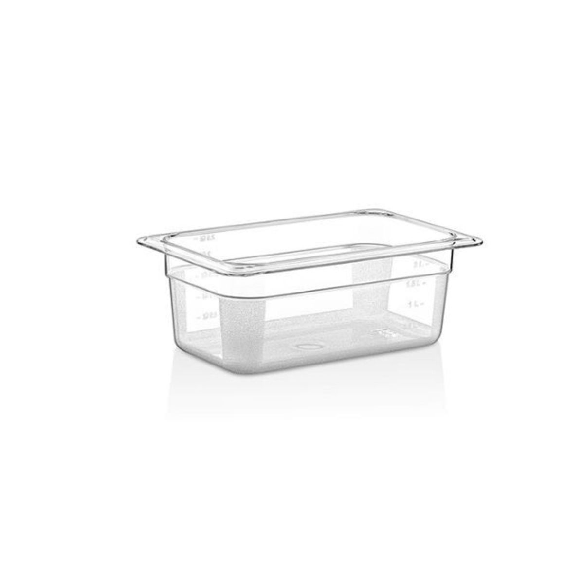 GASTROPLAST - CONTENEDOR POLICARBONATO TRANSPARENTEGN 1/4x10 cms GASTROPLAST