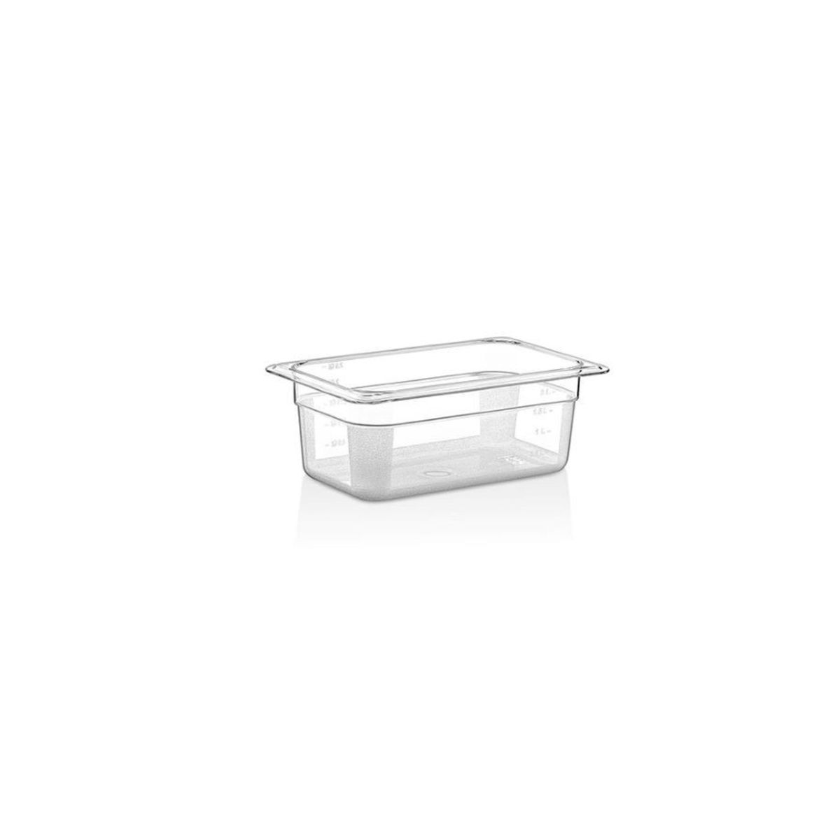 GASTROPLAST - CONTENEDOR POLICARBONATO TRANSPARENTEGN 1/4x10 cms GASTROPLAST