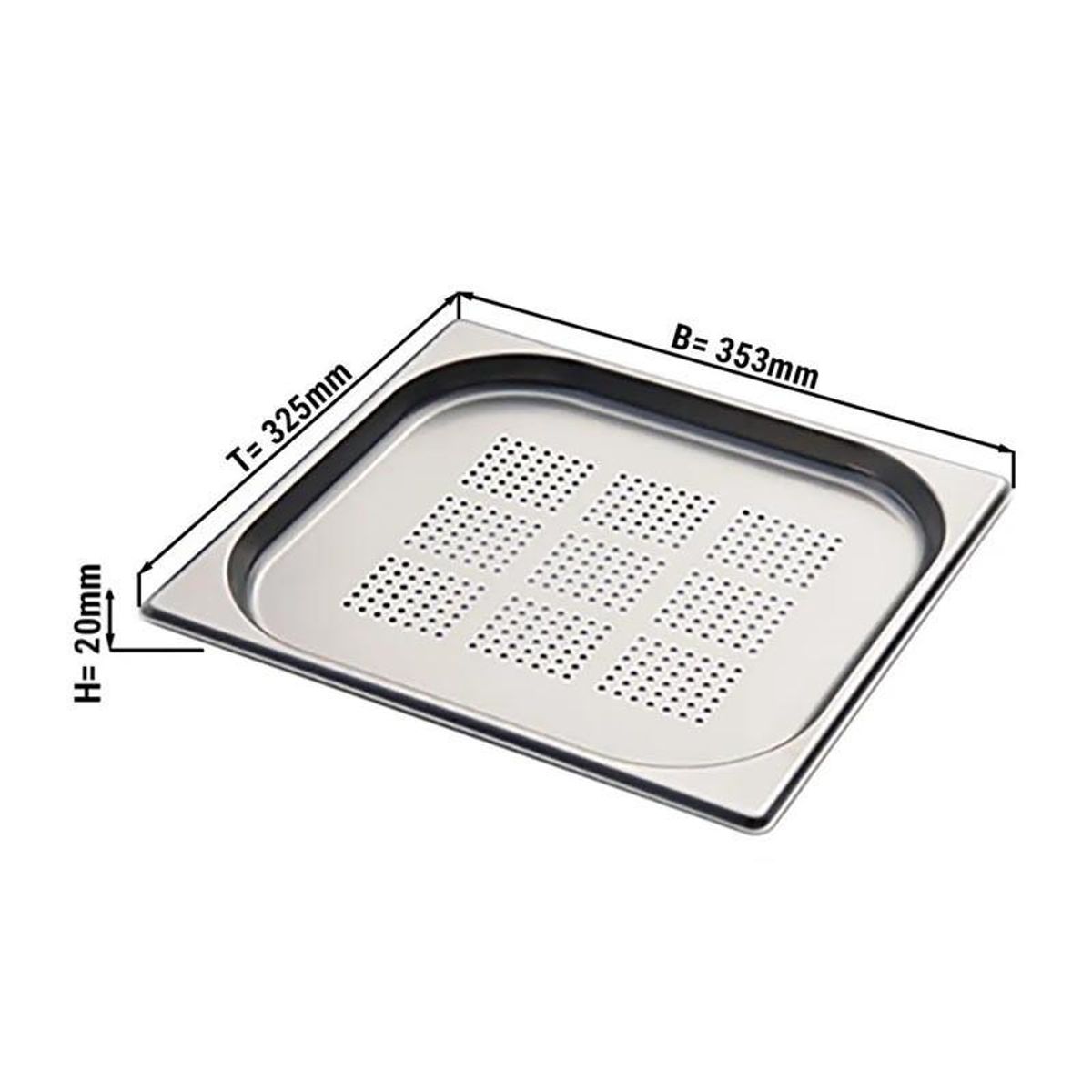 COOK IN - Contenedor Gastronomico Perforado Gn 2/3 X 2 Cm Ac Inox IMAHE