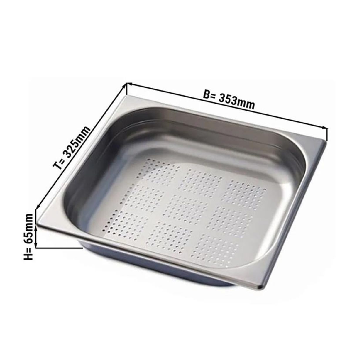 COOK IN - Contenedor Gastronomico Perforado Gn 2/3 X 6.5 Cm Ac Inox IMAHE
