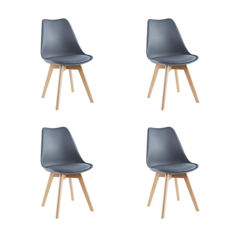 MIDTOWN - Pack x4 Sillas de Comedor Tulip Gris Midtown - Gris oscuro