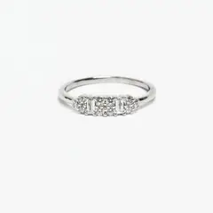 ROSETT - Anillo con dos baguette entre circones Plata ley 925