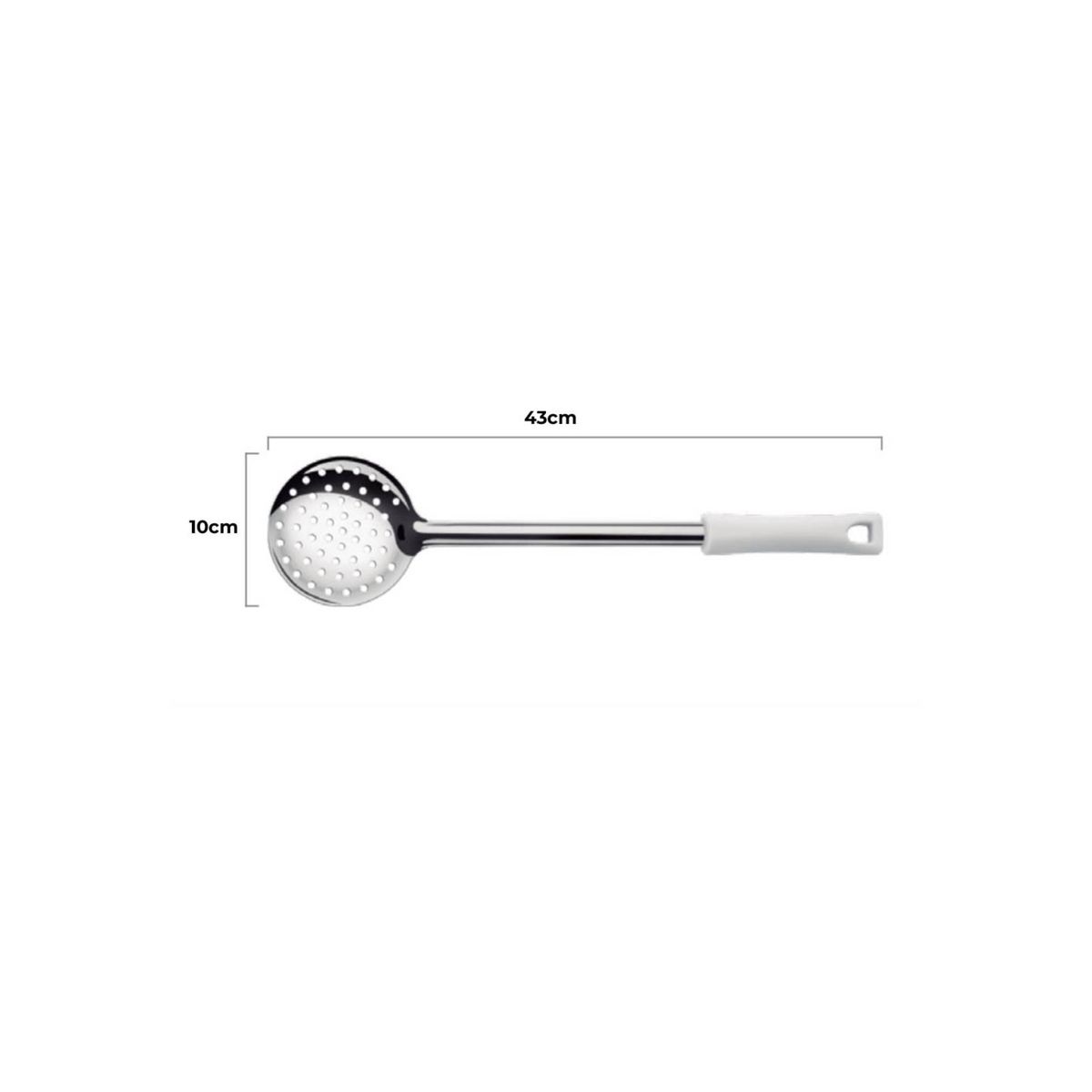 IMAHE - ESPUMADERA ACERO INOX 43 CM MANGO BLANCO IMAHE