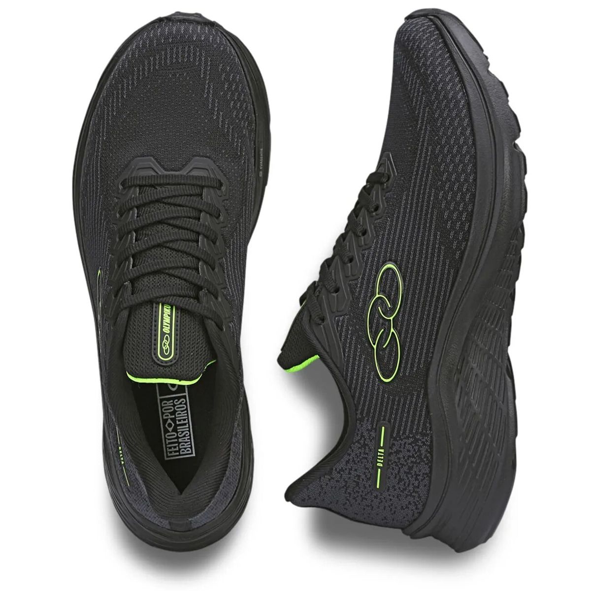 OLYMPIKUS - Zapatilla Hombre Delta Negro/Verde Olympikus