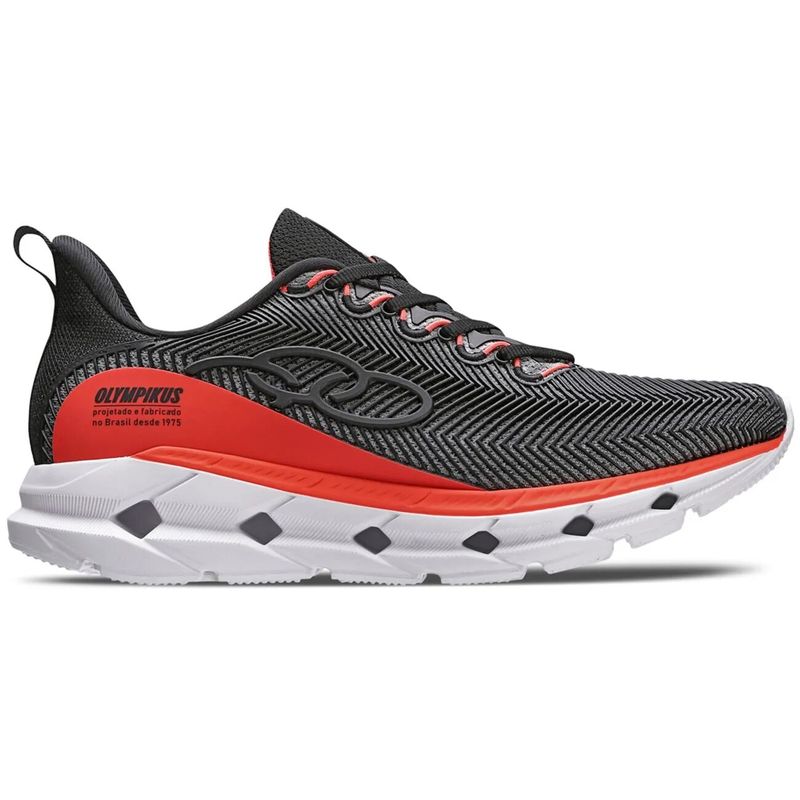 OLYMPIKUS - Zapatilla Hombre Perfect 3 Negro/Naranjo Olympikus