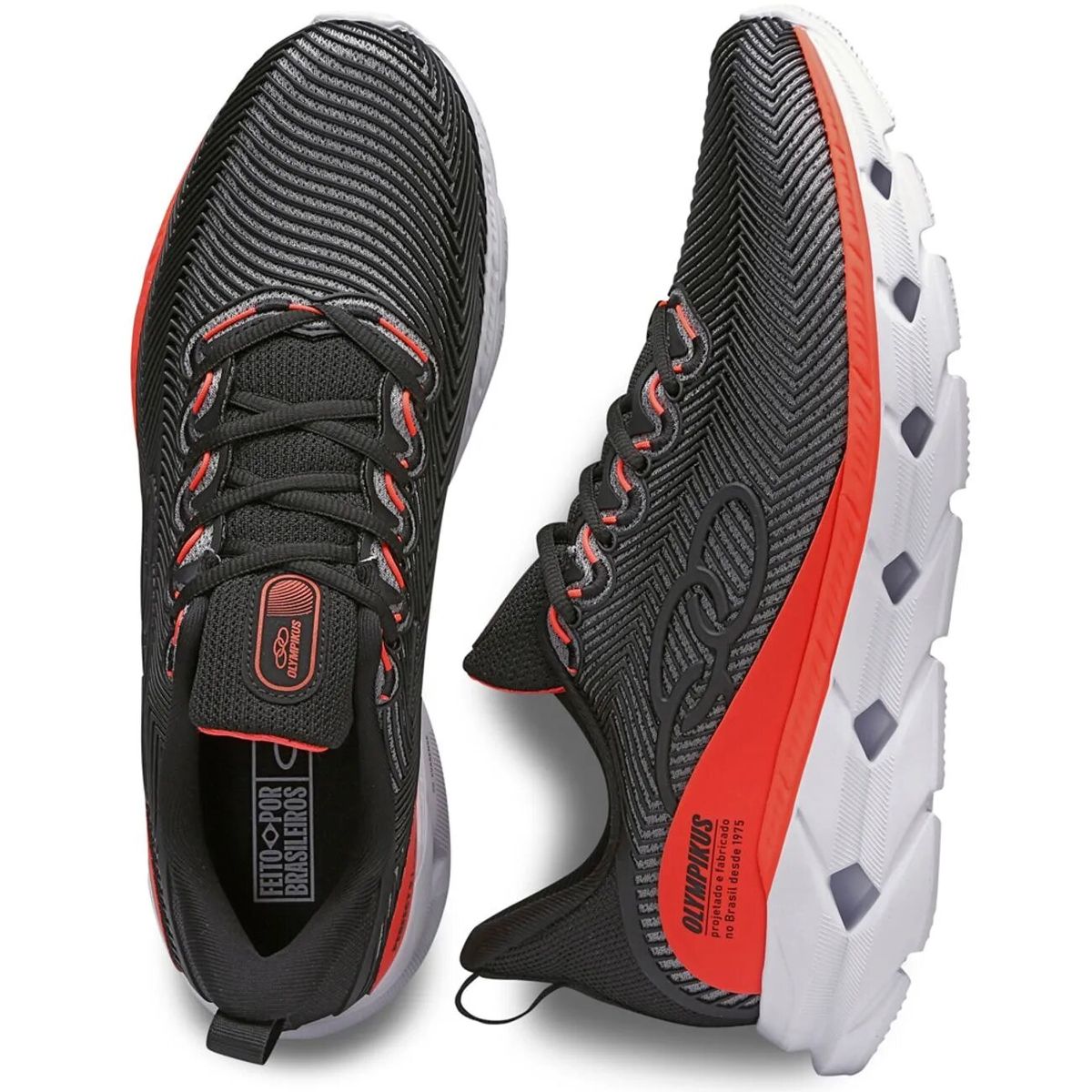 OLYMPIKUS - Zapatilla Hombre Perfect 3 Negro/Naranjo Olympikus