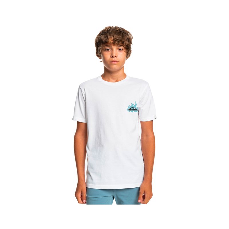 QUIKSILVER - Polera Quiksilver Hells Yeah Niño White