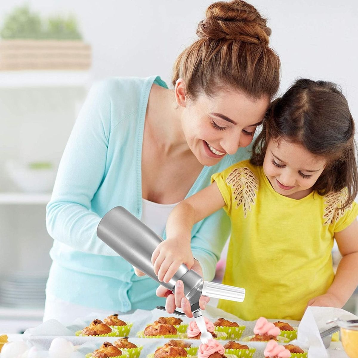 IMAHE - Sifon Crema Aluminio 1 Lt IMAHE