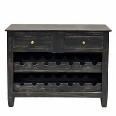 MEYA MUEBLES - Cava Dehradun para vinos madera reciclada 90x75x40