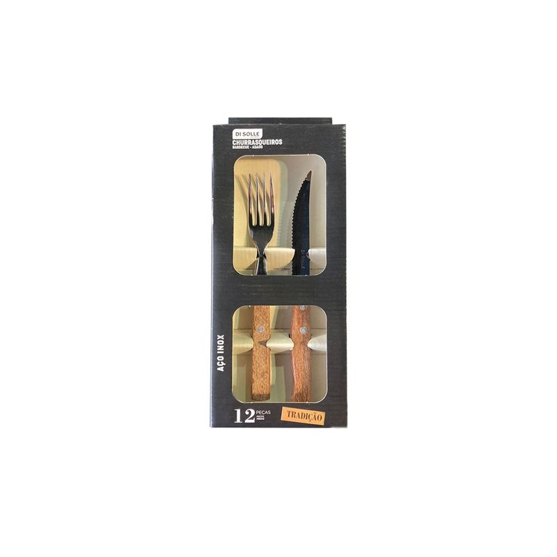 IMAHE - SET DE 6 CUCHILLOS Y 6 TENEDORES ASADO TRADICIONAL IMAHE