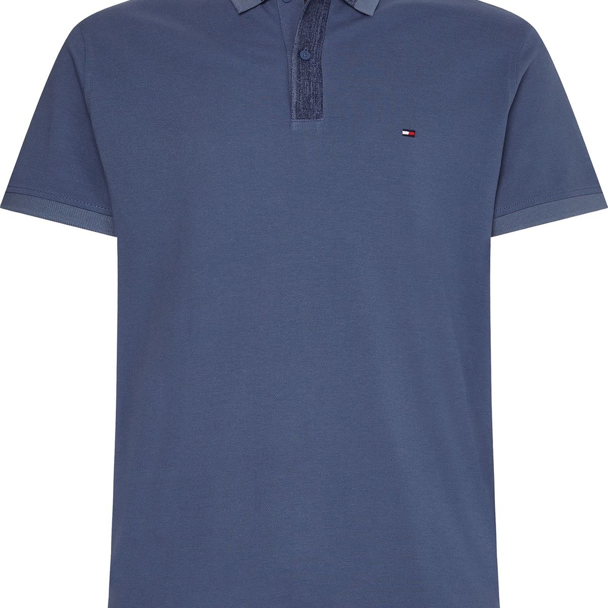 TOMMY HILFIGER - Polo Mouline Block Regular Fit Azul Tommy Hilfiger