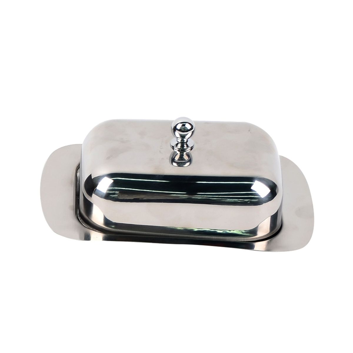 HOMEWELL - Mantequillero de metal 19x12x7 cm