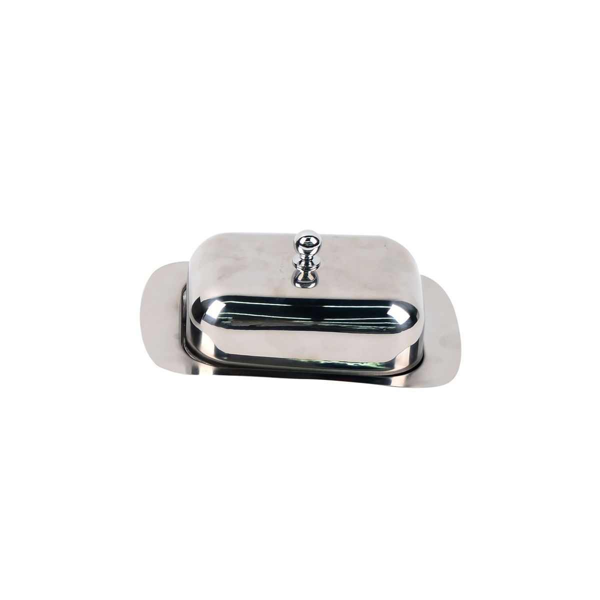 HOMEWELL - Mantequillero de metal 19x12x7 cm