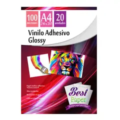GENERICO - Papel fotografico vinilo adhesivo A4 x 20 hojas…