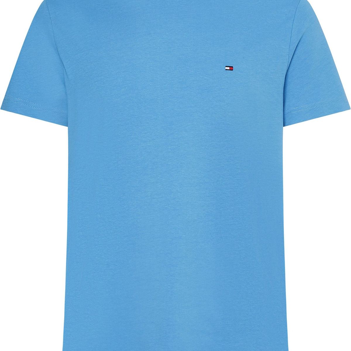TOMMY HILFIGER - Polera Essential Cotton C-Neck Slim Fit Celeste Tommy Hilfiger