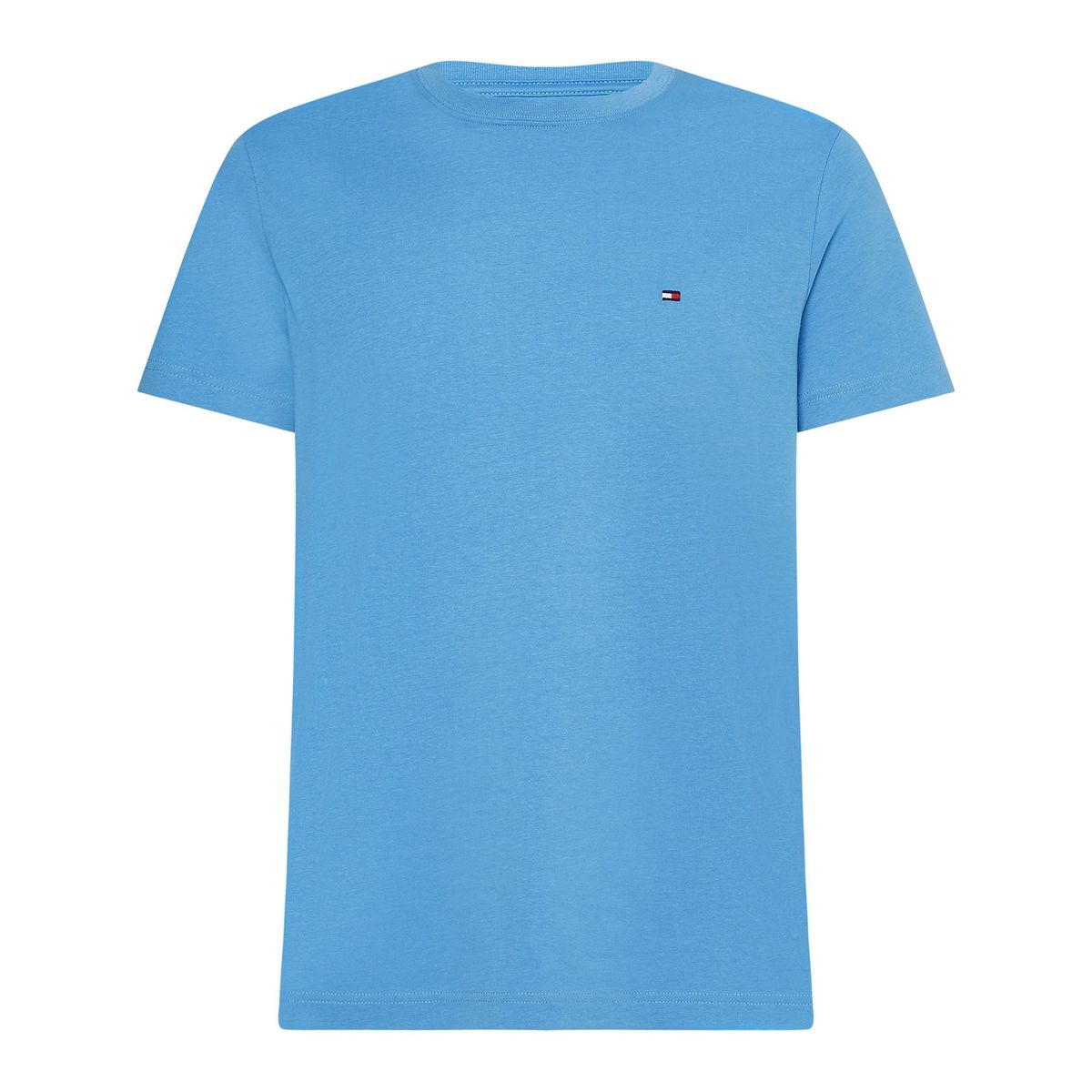 TOMMY HILFIGER - Polera Essential Cotton C-Neck Slim Fit Celeste Tommy Hilfiger