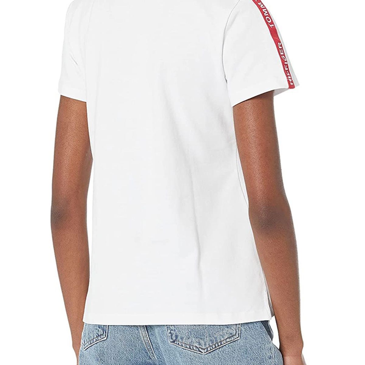 TOMMY HILFIGER - Polo Global Stripe Con Cierre Blanco Tommy Hilfiger