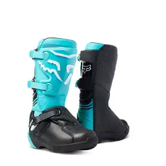 FOX - Botas Moto Niño Comp Celeste