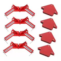 OFERTABKN - Set 4 Escuadras Magnetica 50 Libras + 4 Prensas Esquinera Mueble