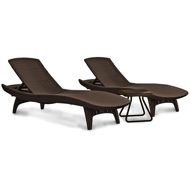 KETER - Juego De Reposeras Y Mesa Marrón Pacific Sun Keter - Marron