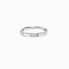ROSETT - Anillo con espacios de circones y lisos Plata ley 925