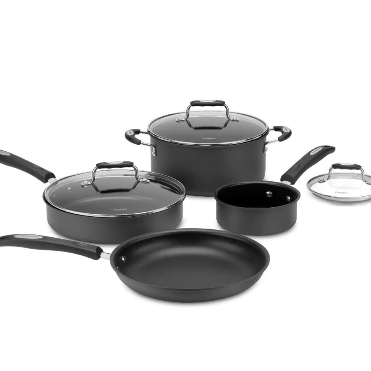 CUISINART - Bateria Cuisinart Classica Anodizado 7P Negra